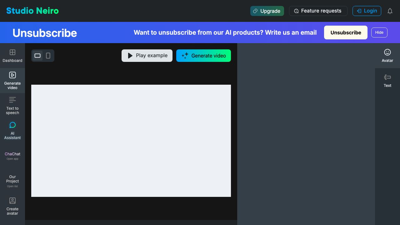 Studio Neiro AI 网站截图
