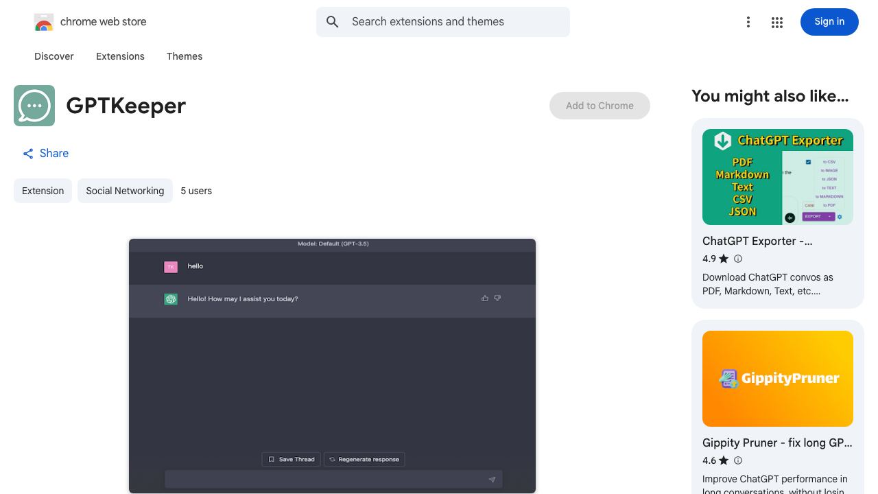 GPTKeeper 网站截图