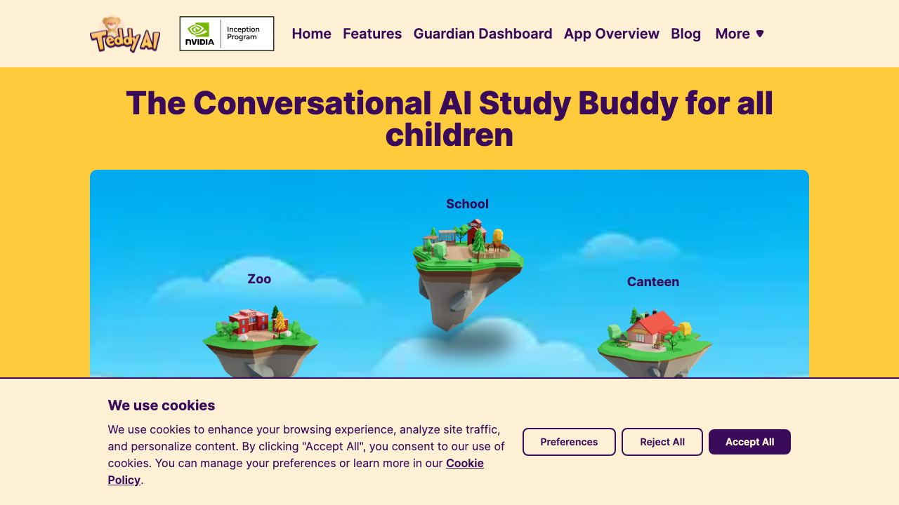 Teddy AI 网站截图