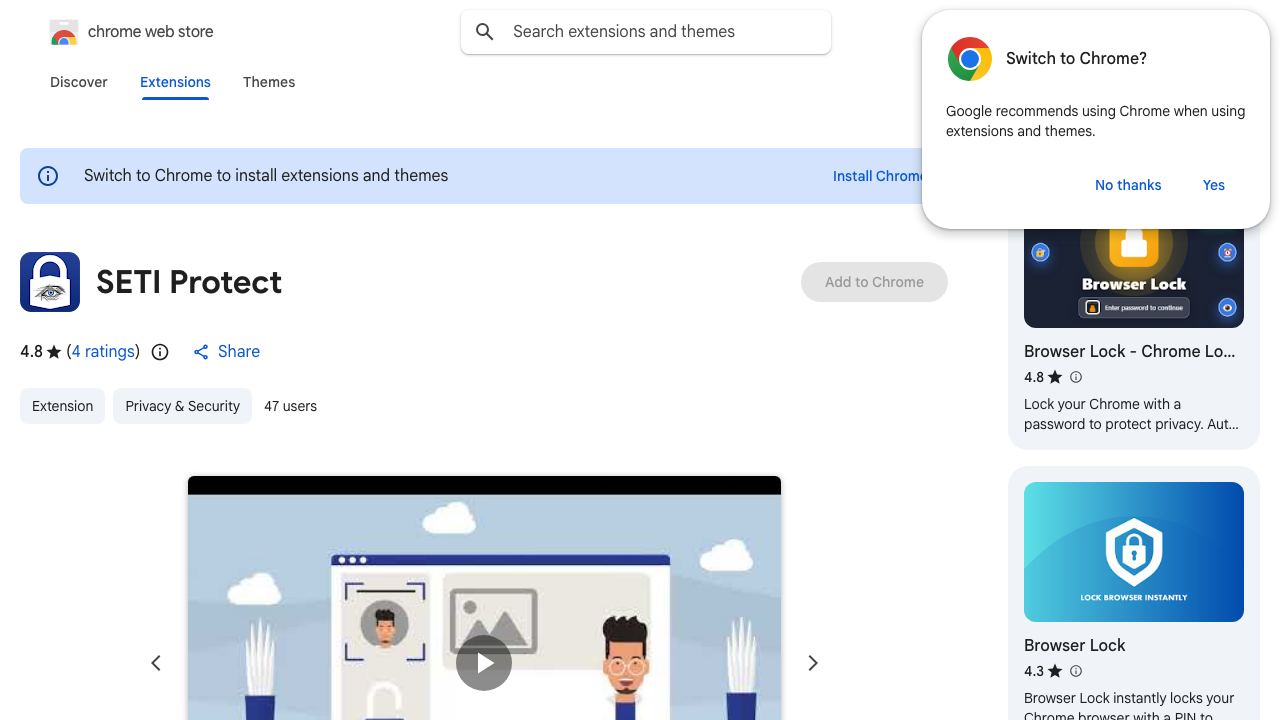 SETI Protect 网站截图