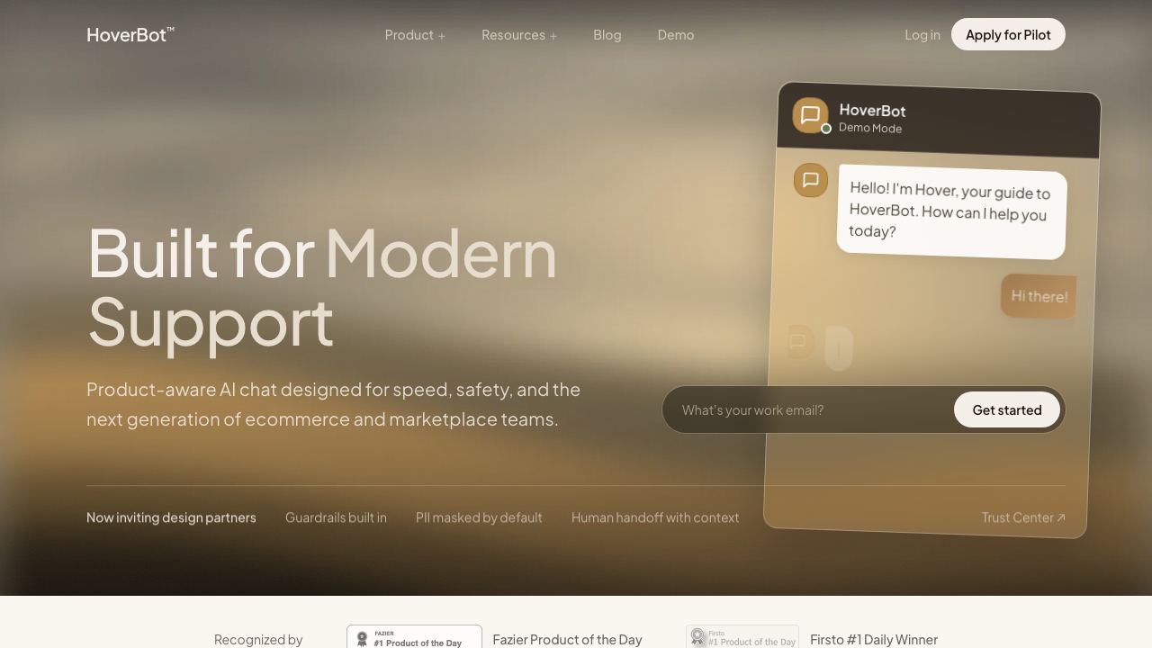 HoverBot 网站截图