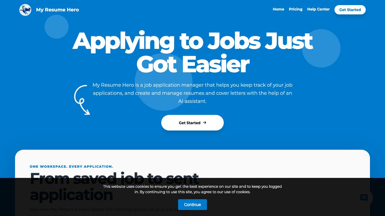 My Resume Hero 网站截图