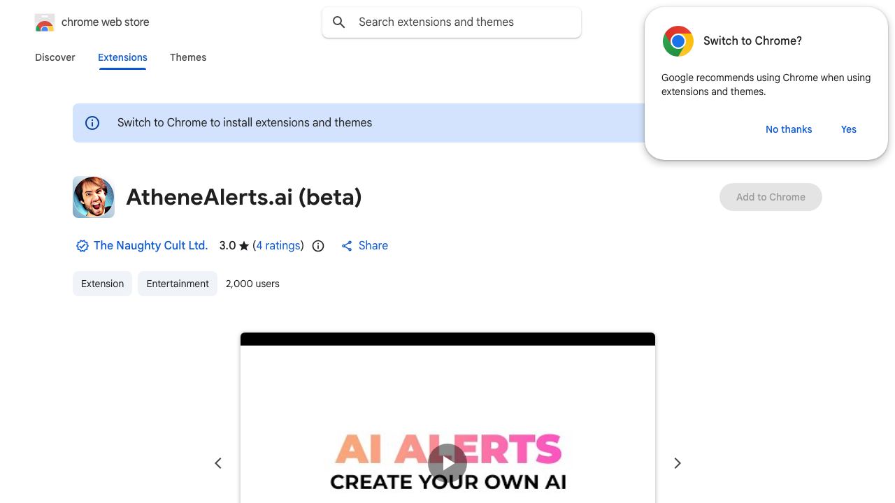 AtheneAlerts.ai (beta) 网站截图