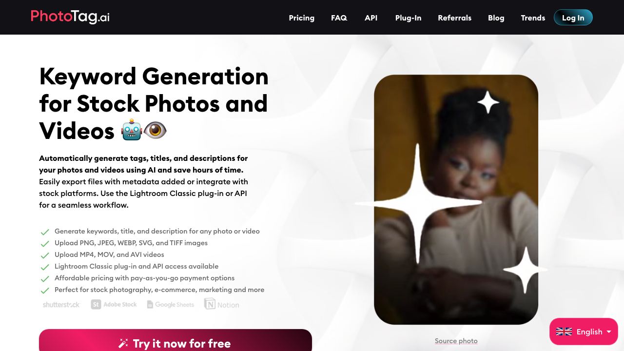 Keyword Camera website screenshot