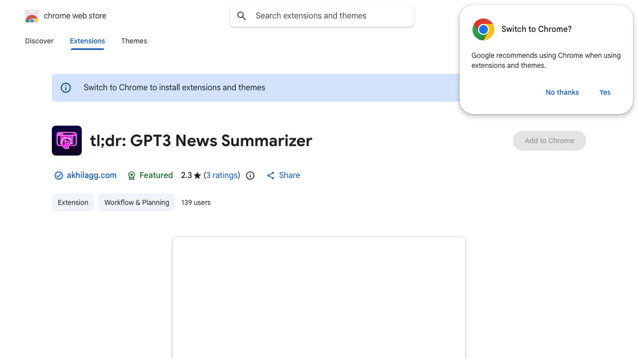 tl;dr: GPT3 News Summarizer 网站截图