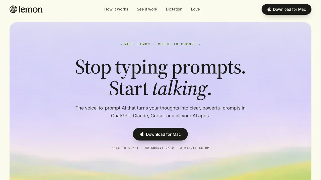 Lemon website screenshot