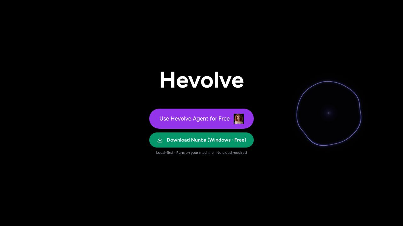Hevolve AI 网站截图