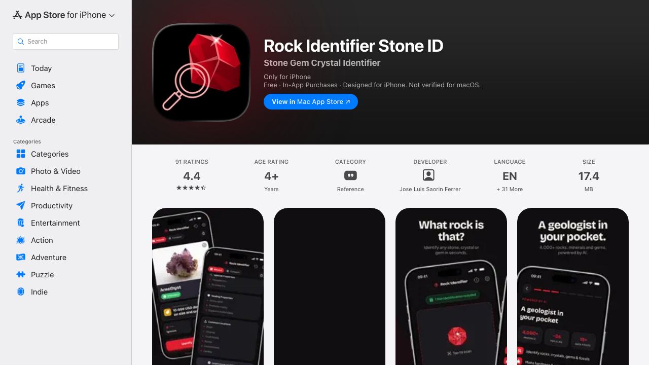 RockIdentify - Rock Identifier 网站截图