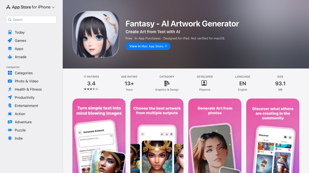 Fantasy 网站截图