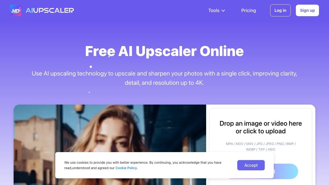 AIUpscaler - Image Enhangcer 网站截图