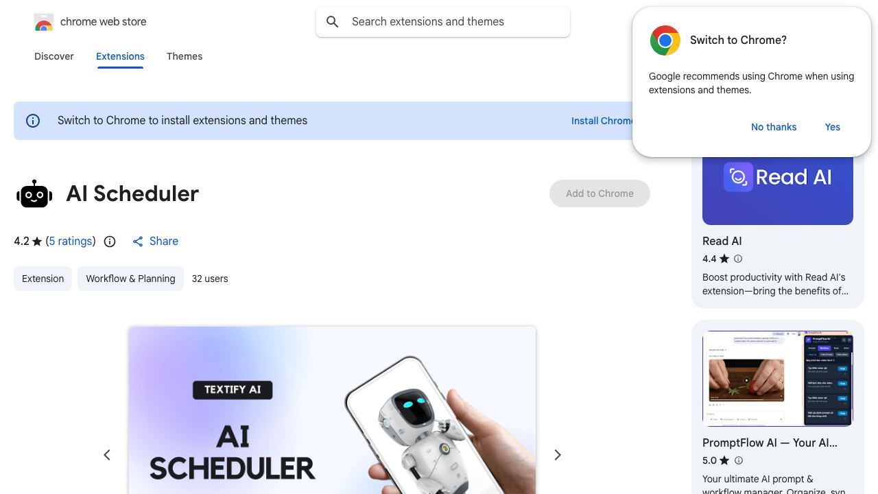 AI Scheduler 网站截图
