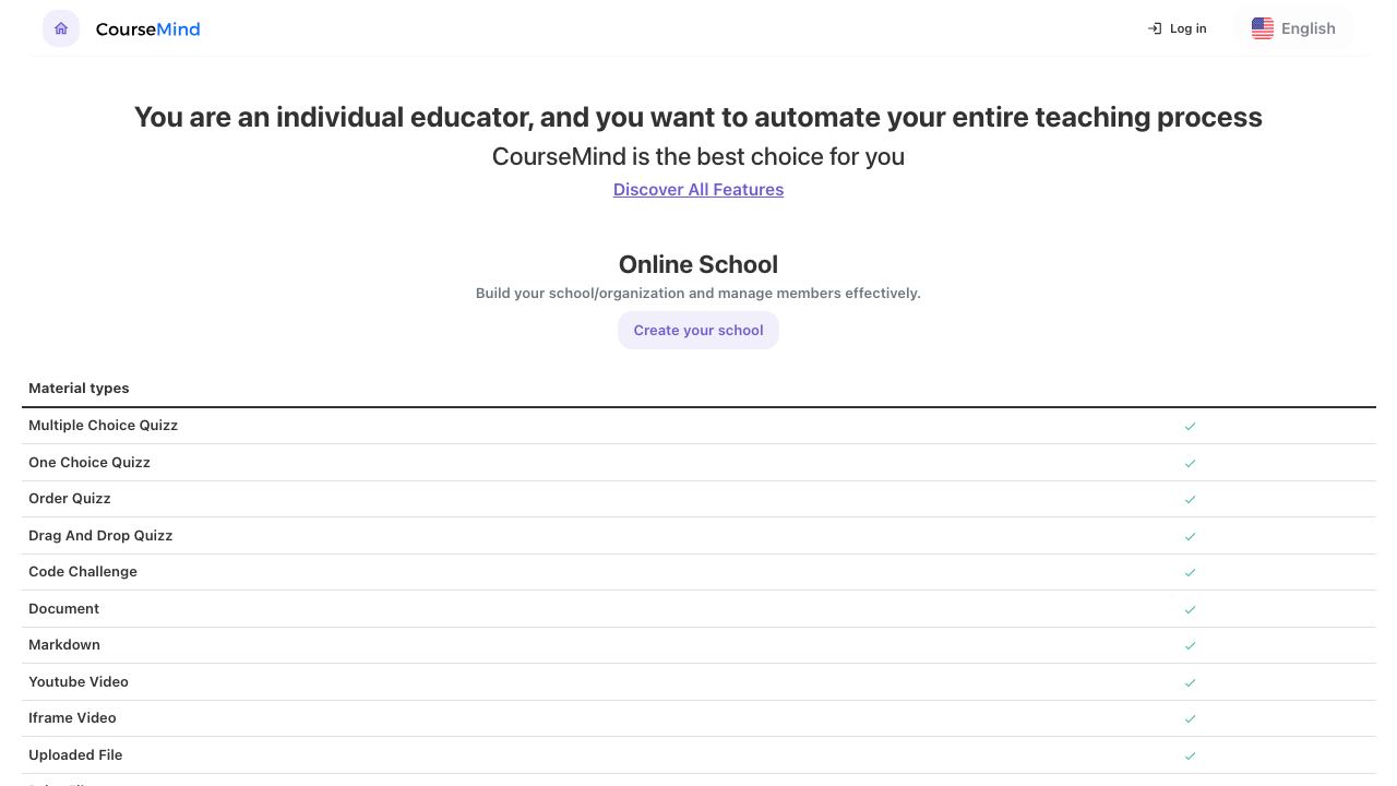 CourseMind 网站截图