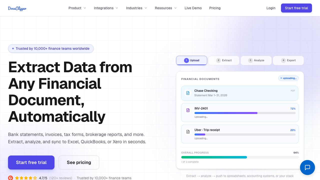 DocuClipper website screenshot