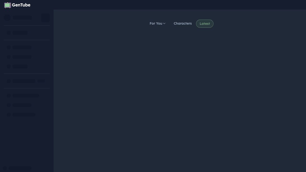 GenTube website screenshot