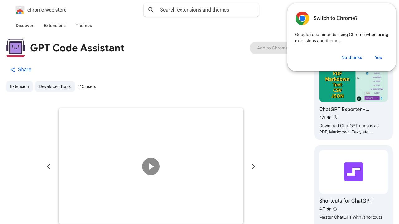 GPT Code Assistant 网站截图