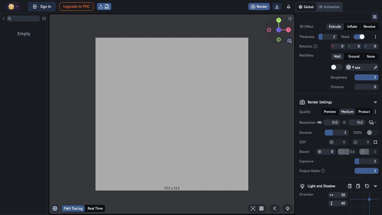 Vector to 3D 网站截图