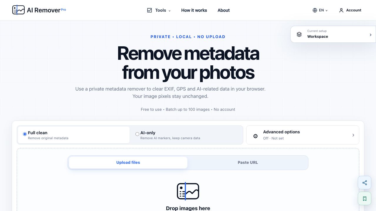 AIRemover website screenshot