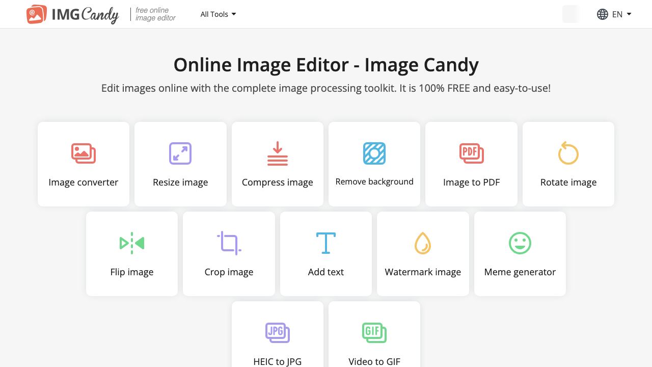 Image Candy website screenshot