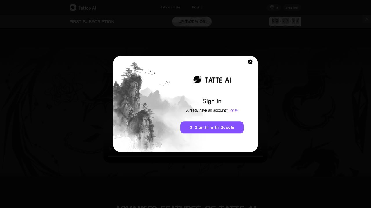 AI Tattoo Generator 网站截图