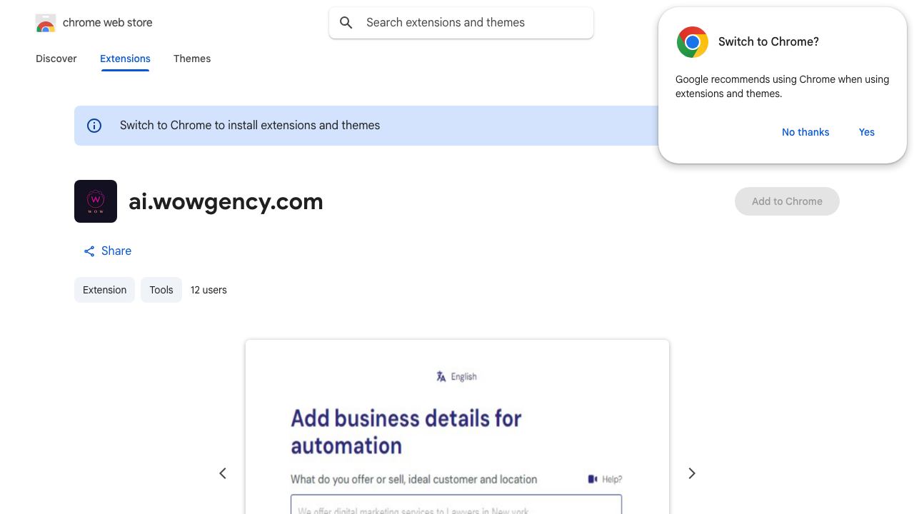 ai.wowgency.com 网站截图