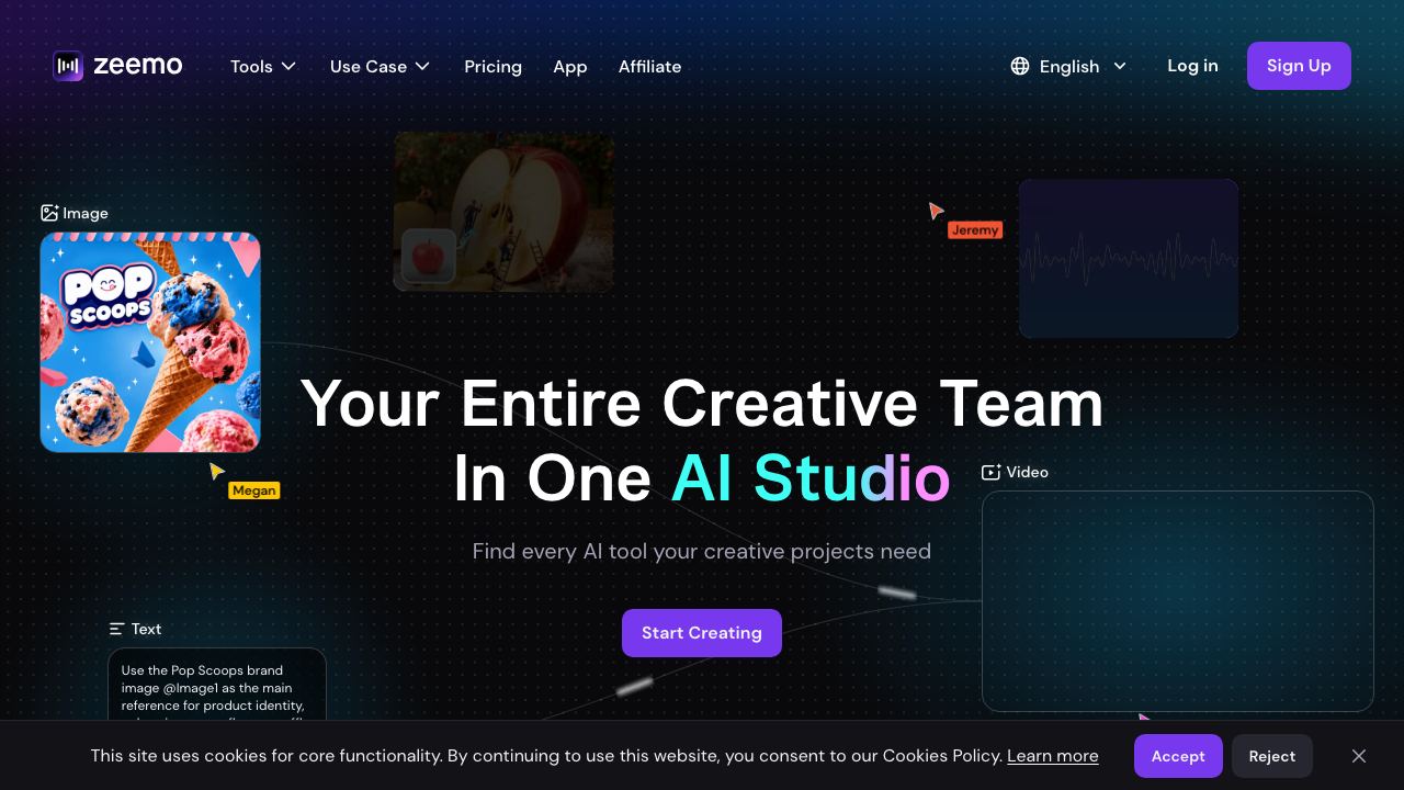 Zeemo website screenshot