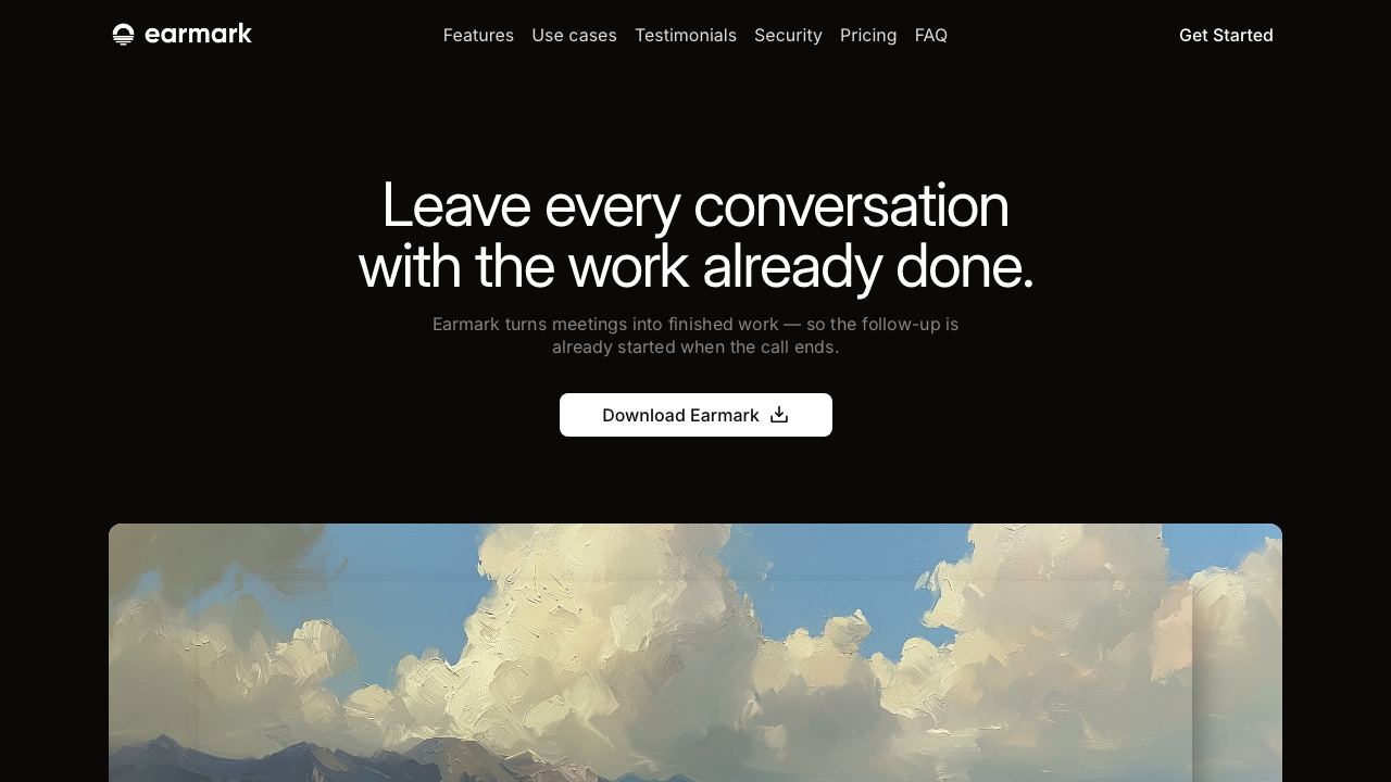 Earmark website screenshot