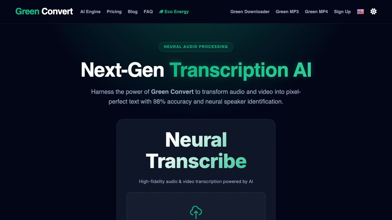 GreenConvert website screenshot