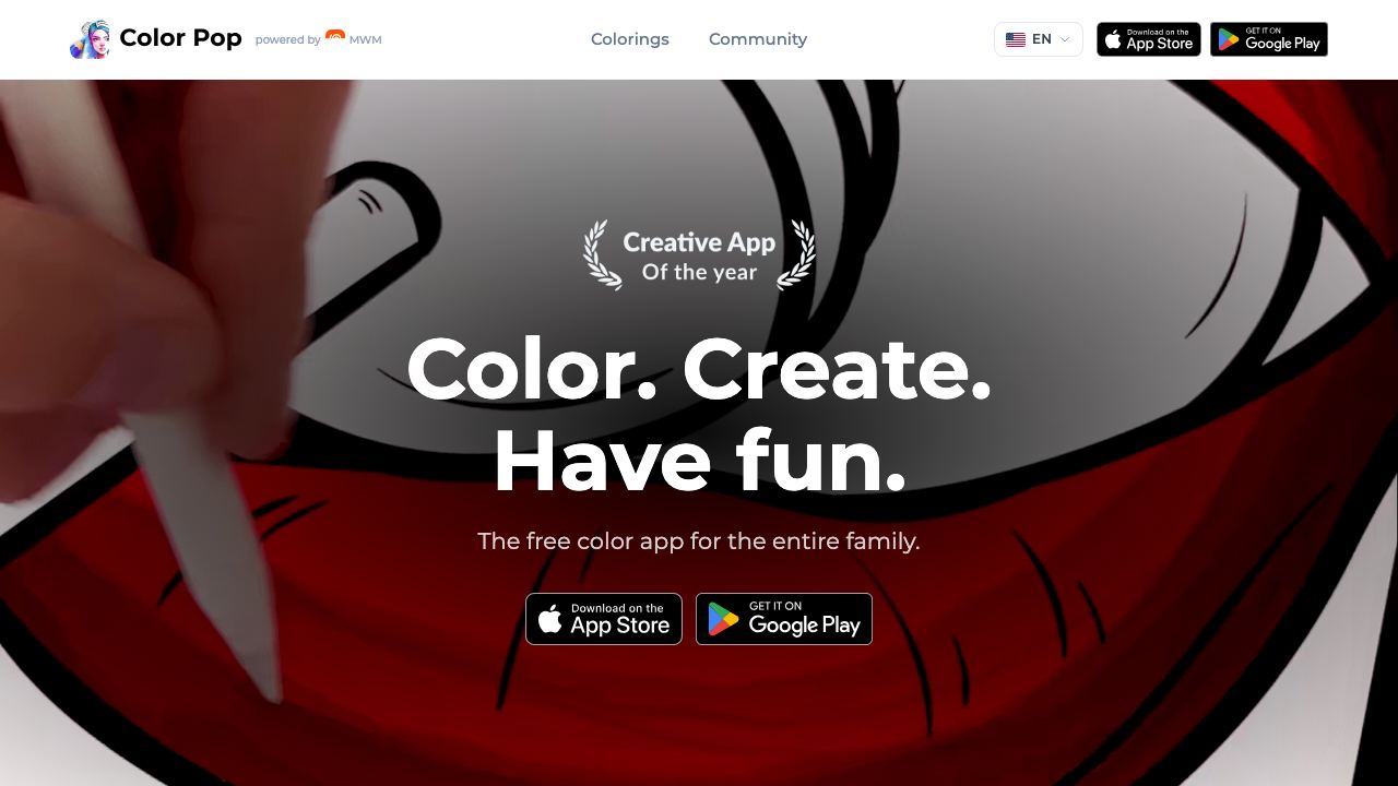 Color Pop website screenshot