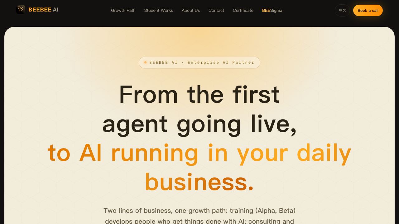 BeeBee AI website screenshot