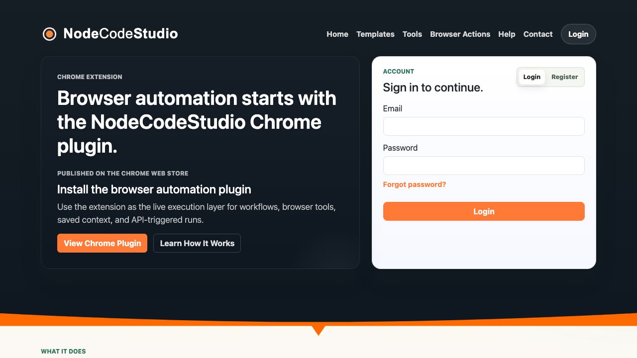 Node Code Studio website screenshot