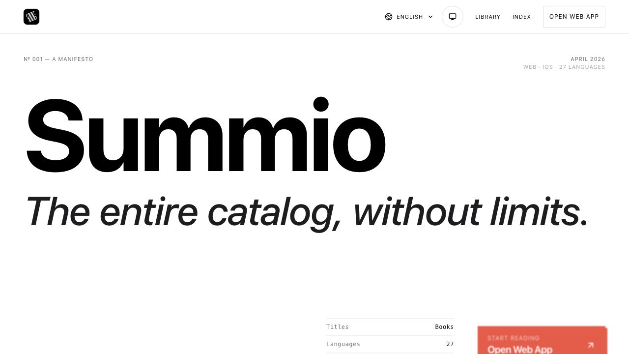 Summio - Read Less. Know More 网站截图