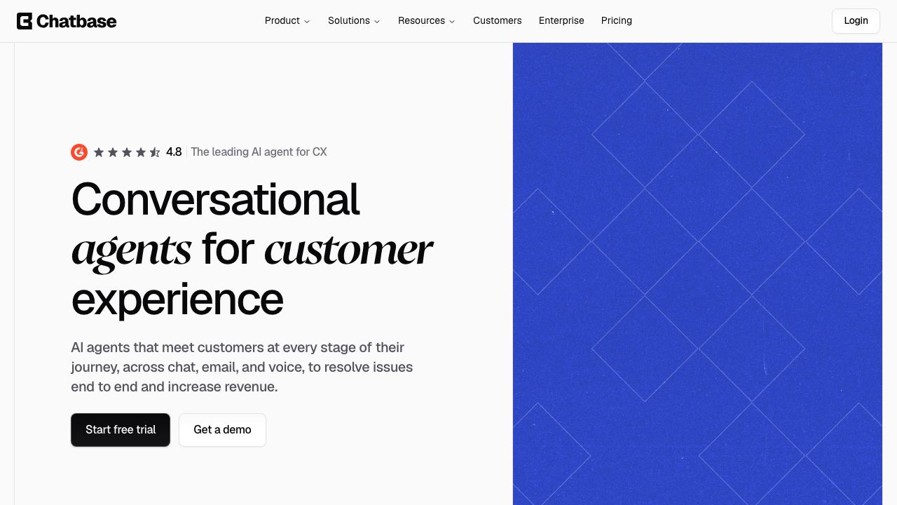 Chatbase website screenshot