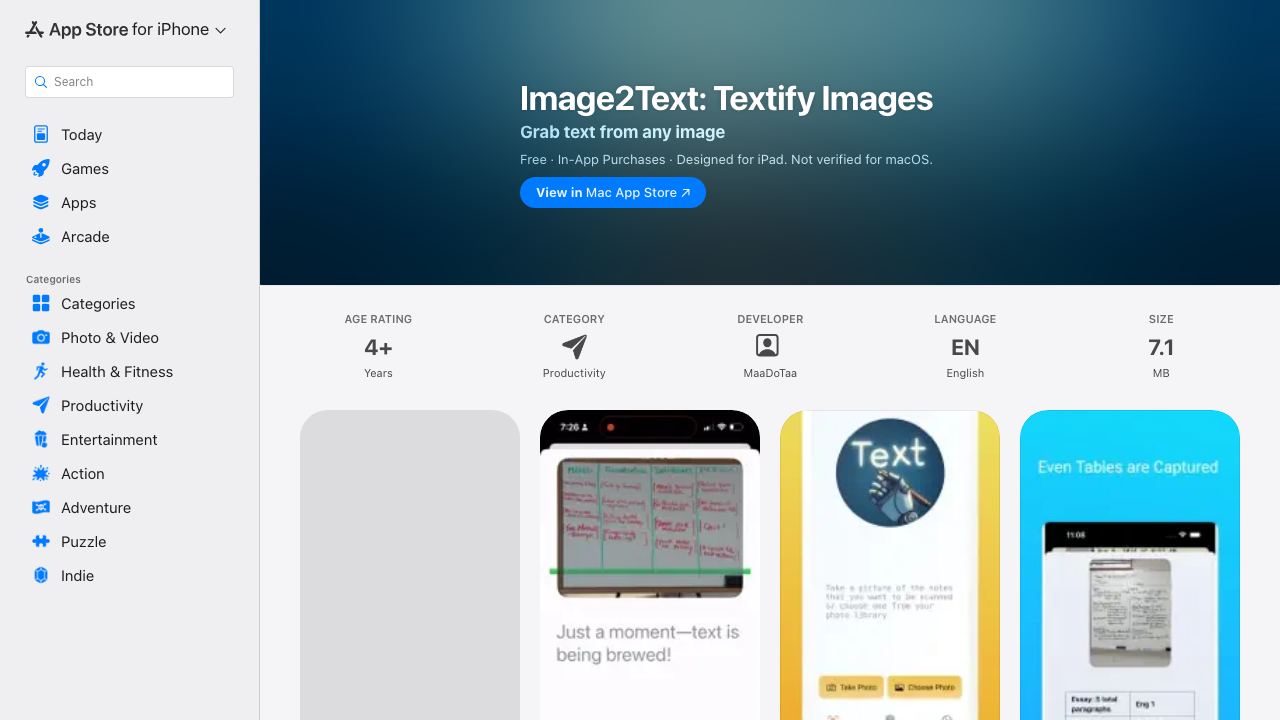 Image2Text: Textify Images 网站截图
