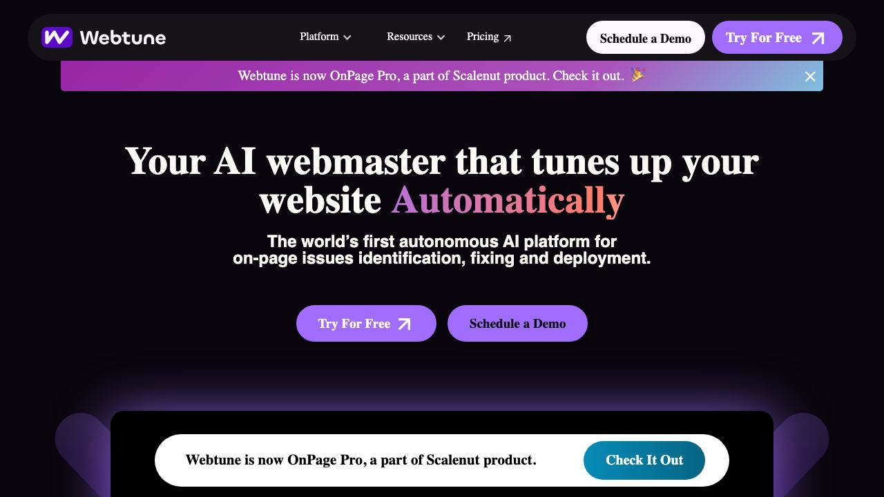 Webtune AI 网站截图