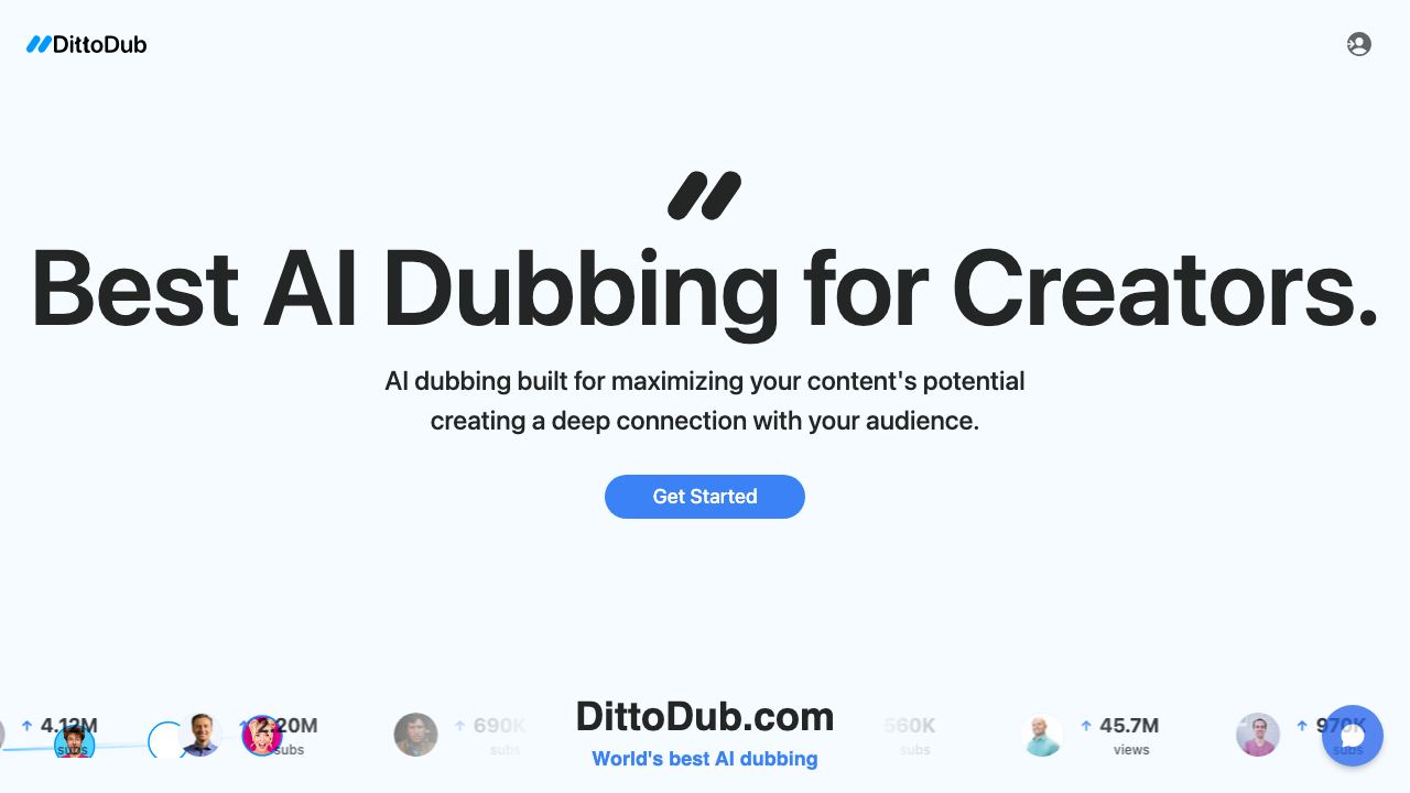 DittoDub website screenshot