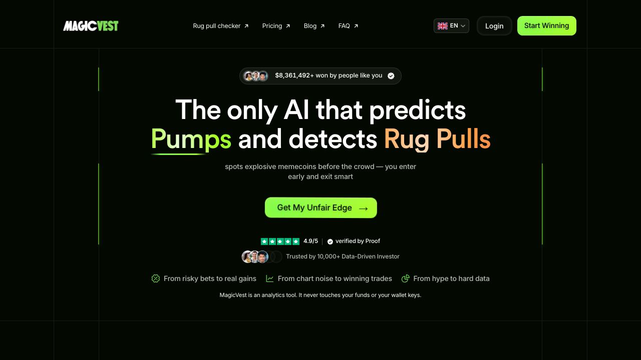 MagicVest website screenshot