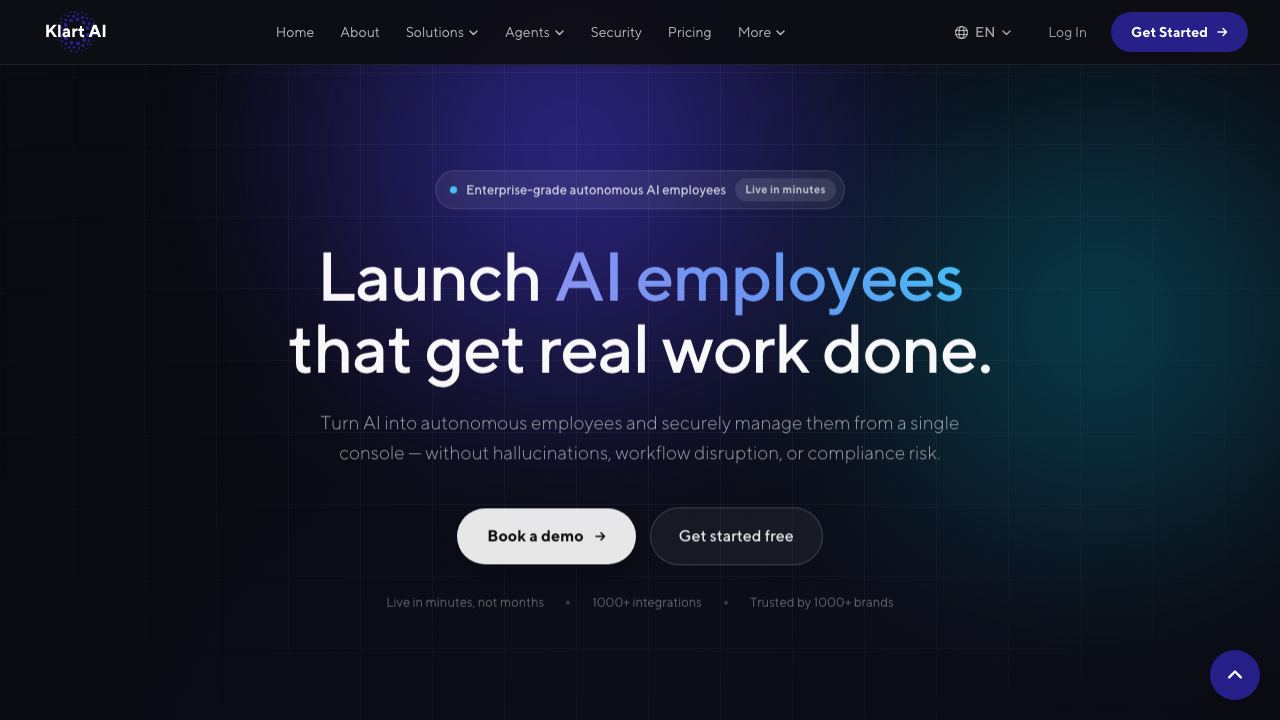 Klart AI 网站截图