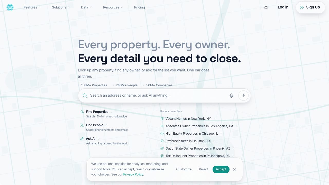 DealMachine 网站截图