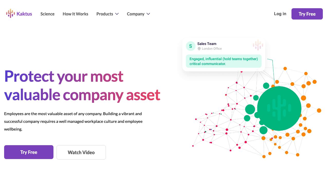 Kaktus AI website screenshot