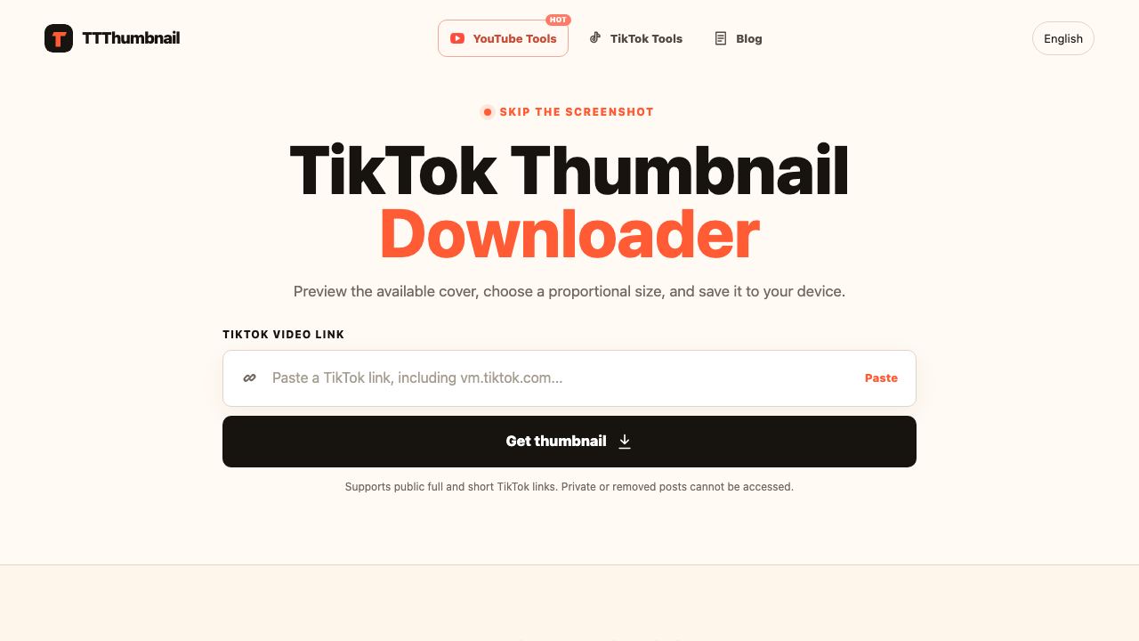 TT Thumbnail website screenshot