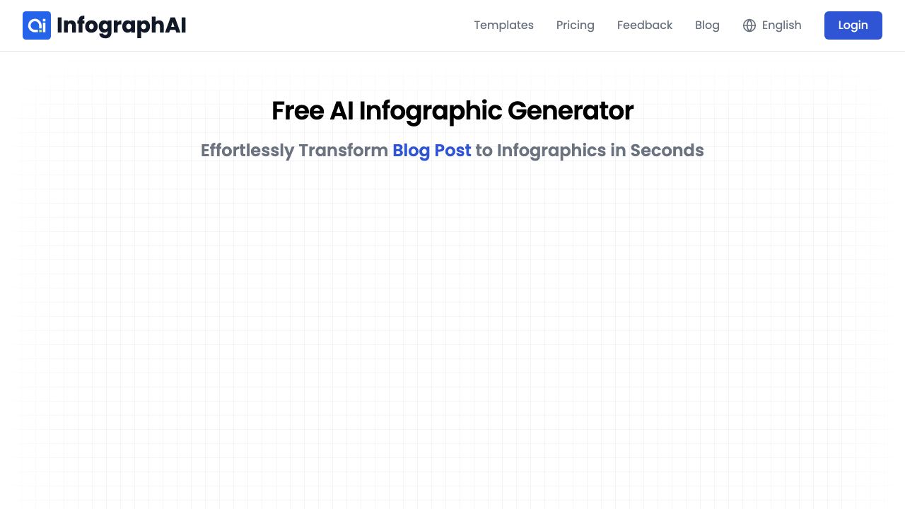 AI Infographic Generator 网站截图