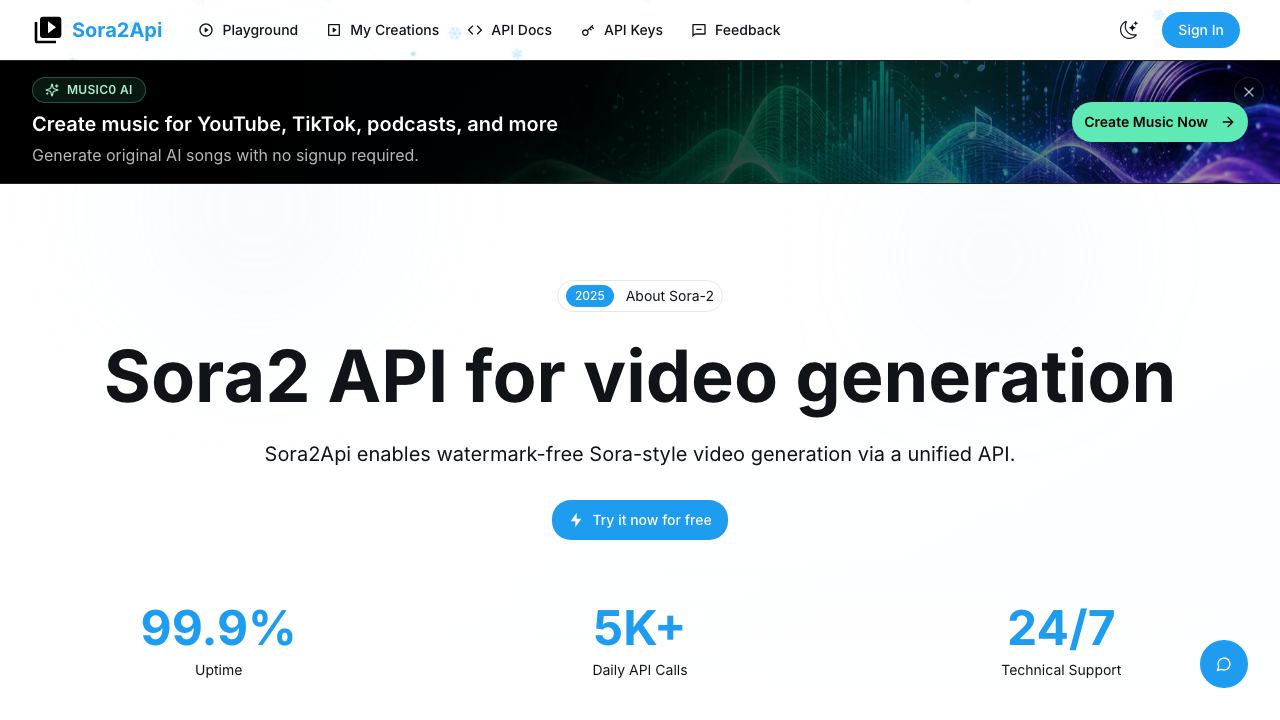 Most Affordable Sora2 API 网站截图