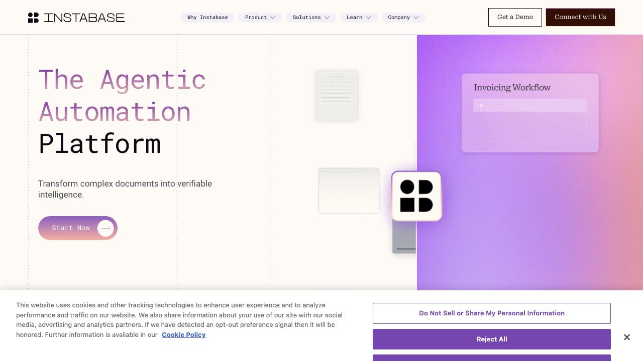instabase.com website screenshot