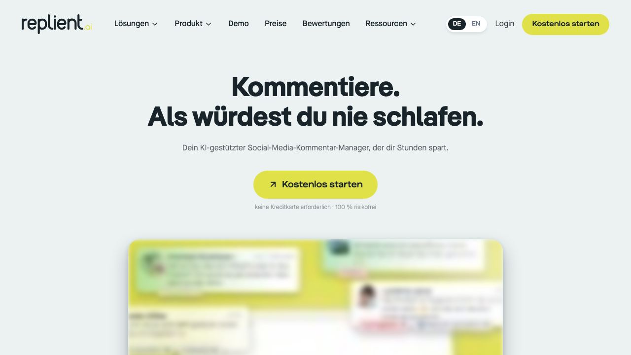 replient.ai website screenshot