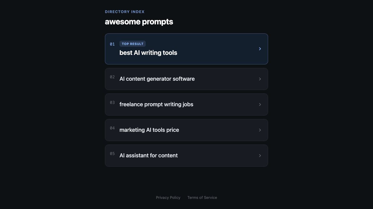 Awesome Prompts 网站截图