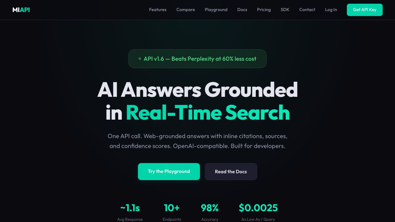 MIAPI website screenshot