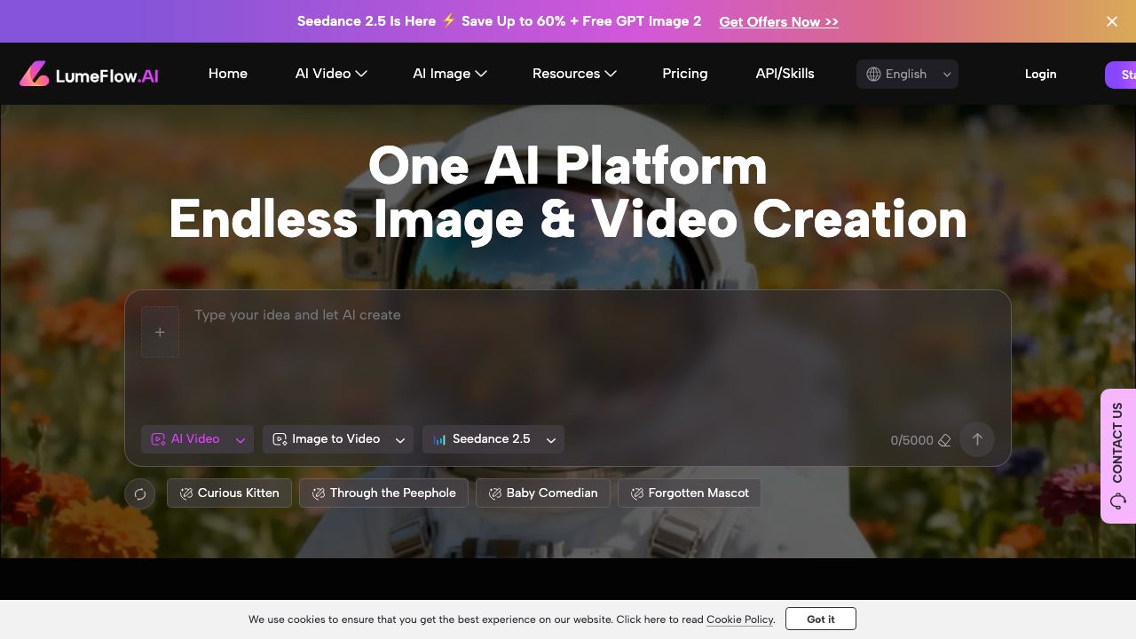 LumeFlow AI 网站截图