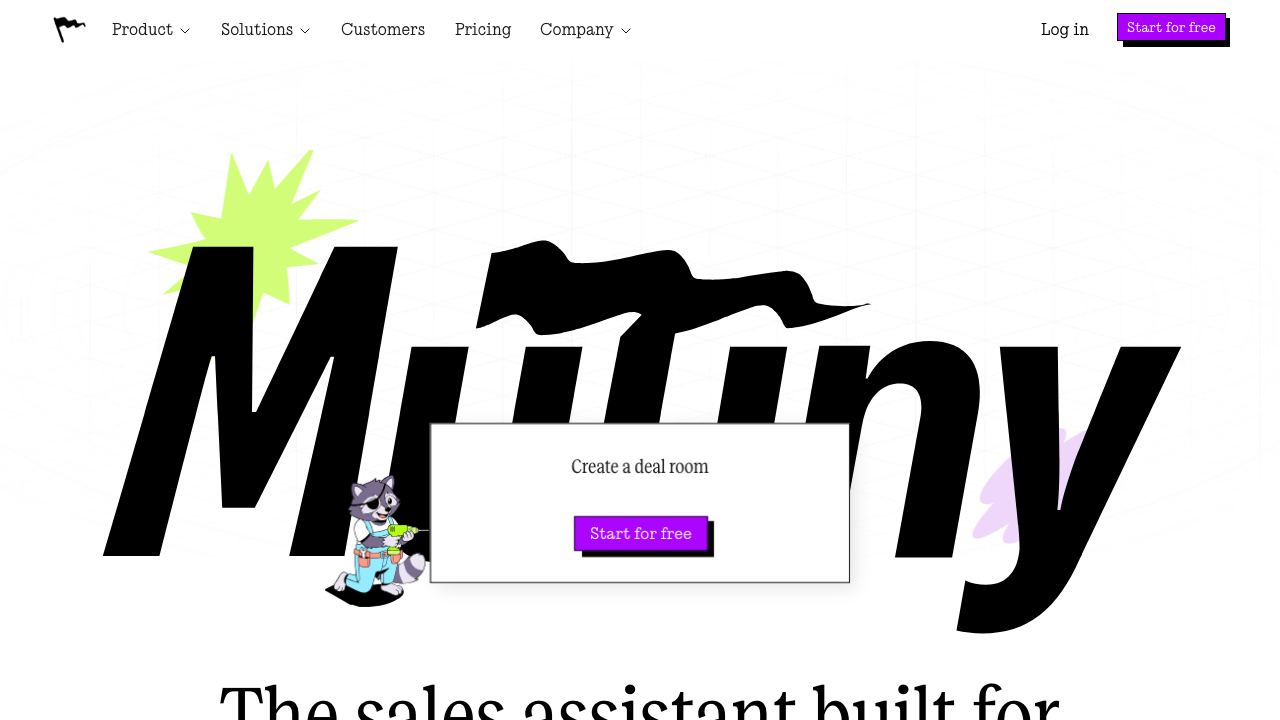 Mutiny website screenshot