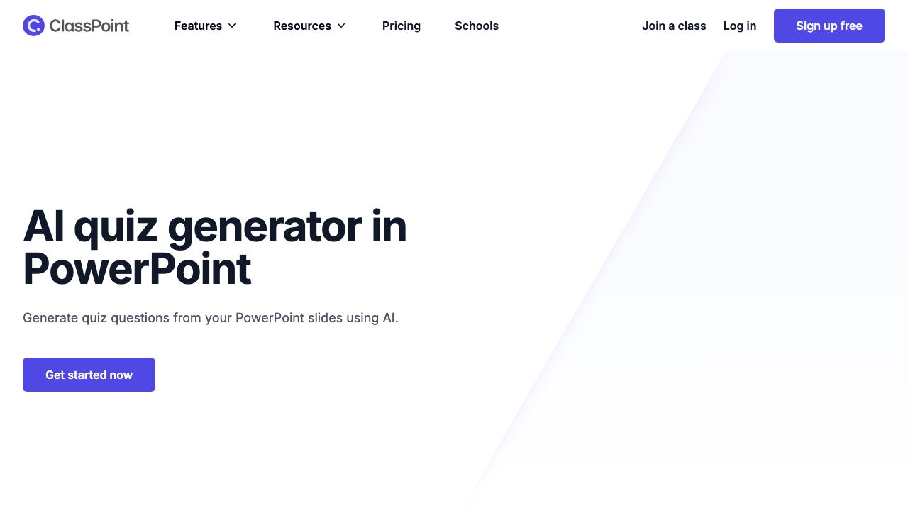 ClassPoint AI website screenshot