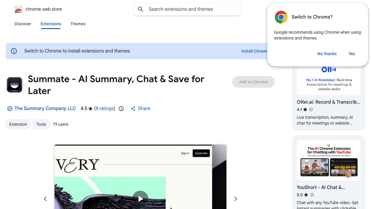 Summate - Summarize Any Website 网站截图